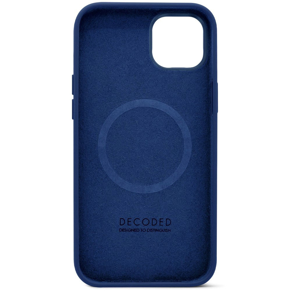 Decoded iPhone 14 AntiMicrobial Silicone Case - MagSafe Compatible - Navy Peony