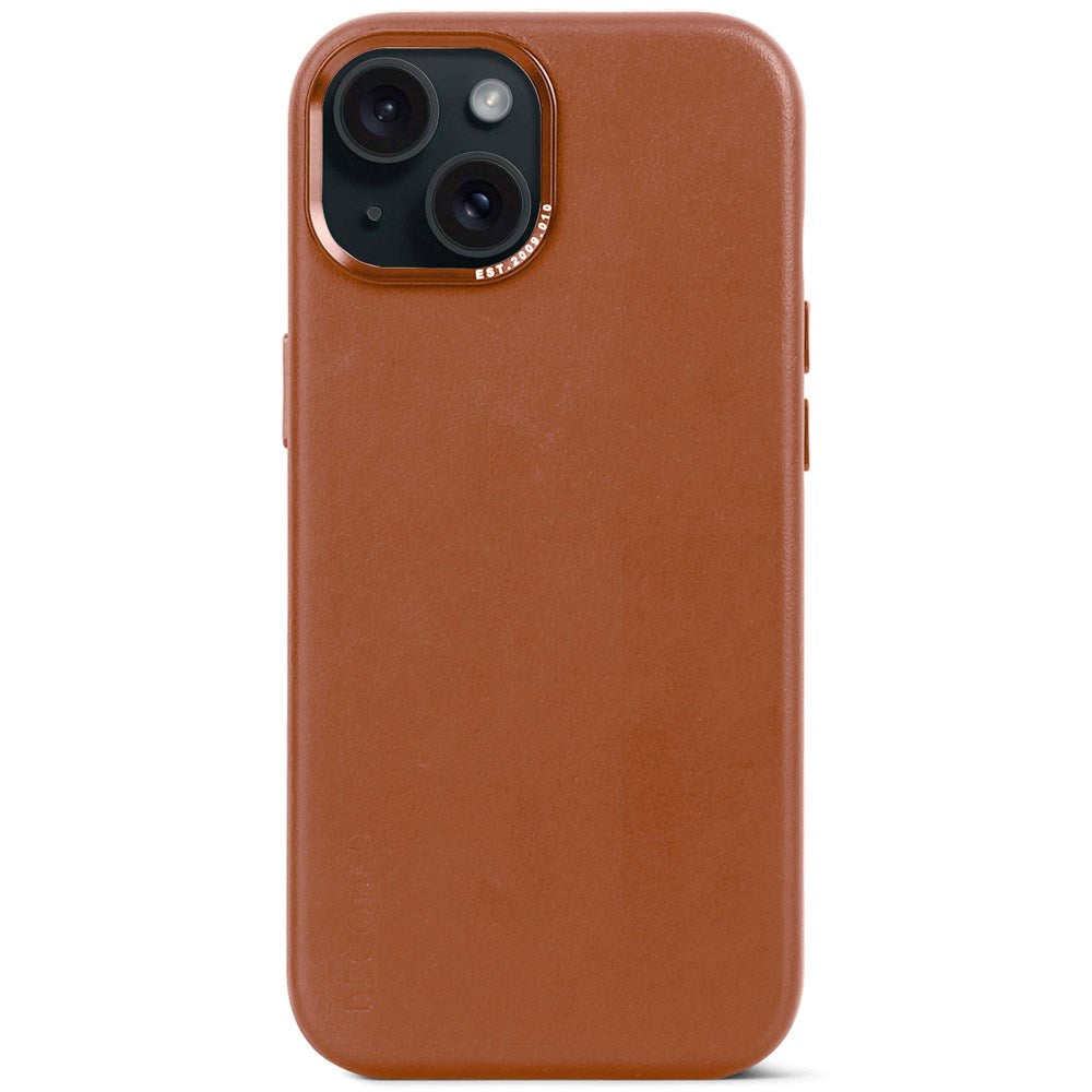 Decoded iPhone 15 Leather Case - MagSafe Compatible - Tan