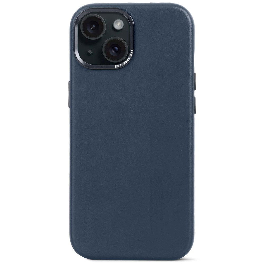 Decoded iPhone 15 Leather Case - MagSafe Compatible - True Navy