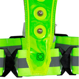 Bee-Safe Reflective Running Vest with Light & Phone Pocket - Yellow