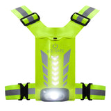 Bee-Safe Running Vest with LED & Phone Pocket - Yellow