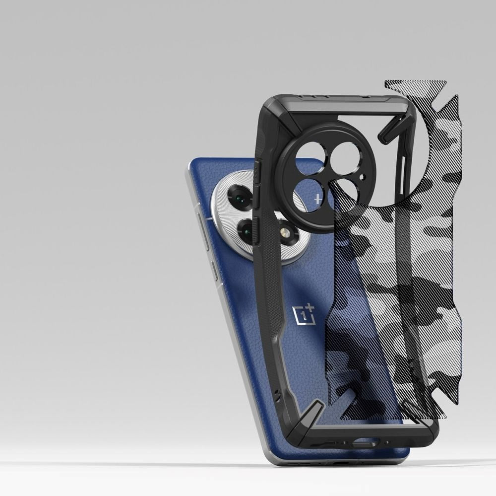 OnePlus 13 Ringke Fusion X Case - Black / Camouflage