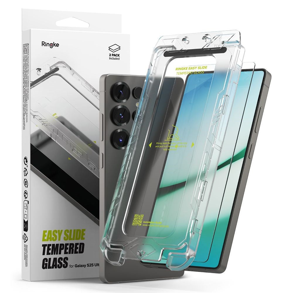 Ringke Samsung Galaxy S25 Ultra Easy Slide Tempered Glass Screen Protector – Transparent