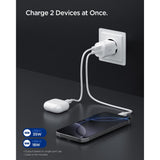 Spigen Essential 35W Wall Charger with 1 x USB-C & 1 x USB-A - White
