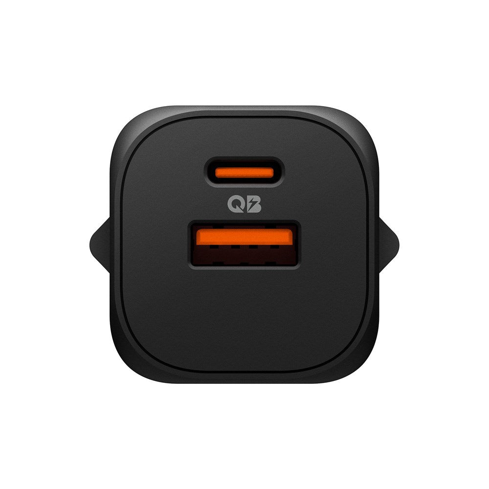 Spigen Essential 35W Wall Charger with 1 x USB-C & 1 x USB-A - Black