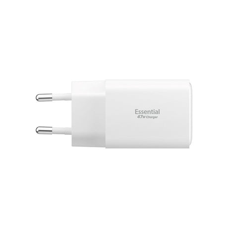 Spigen Essential 47W Wall Charger med 2 x USB-C & 1 x USB-A - White