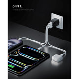 Spigen Essential 47W Wall Charger med 2 x USB-C & 1 x USB-A - Black