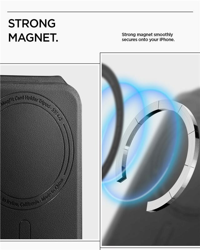 Spigen Foldable Card Holder with 1 Card Slot - MagSafe Compatible - Black