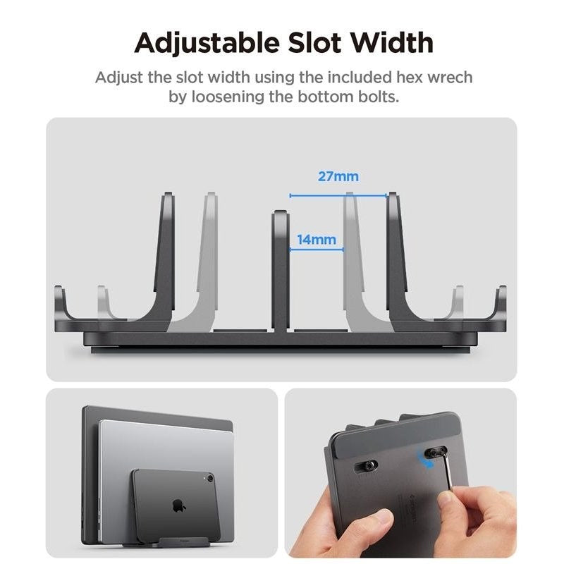 Spigen Vertical MacBook / Computer Stand - Grey