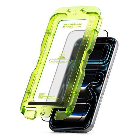 iPhone 17 Pro Max Ringke Easy Slide Anti-Reflective Tempered Screen Protector Glass with Installation Frame – Transparent