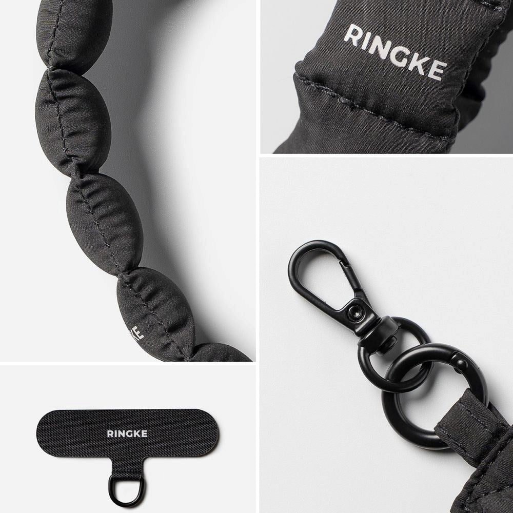Ringke Puffer Mobile Strap with Insert Plate - Black