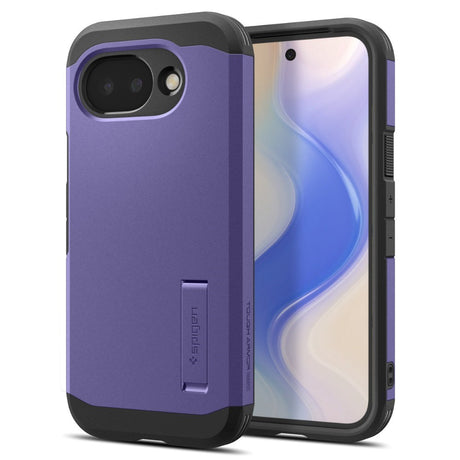 Google Pixel 10a Spigen Tough Armor Hybrid Case with Kickstand - MagSafe Compatible - Purple