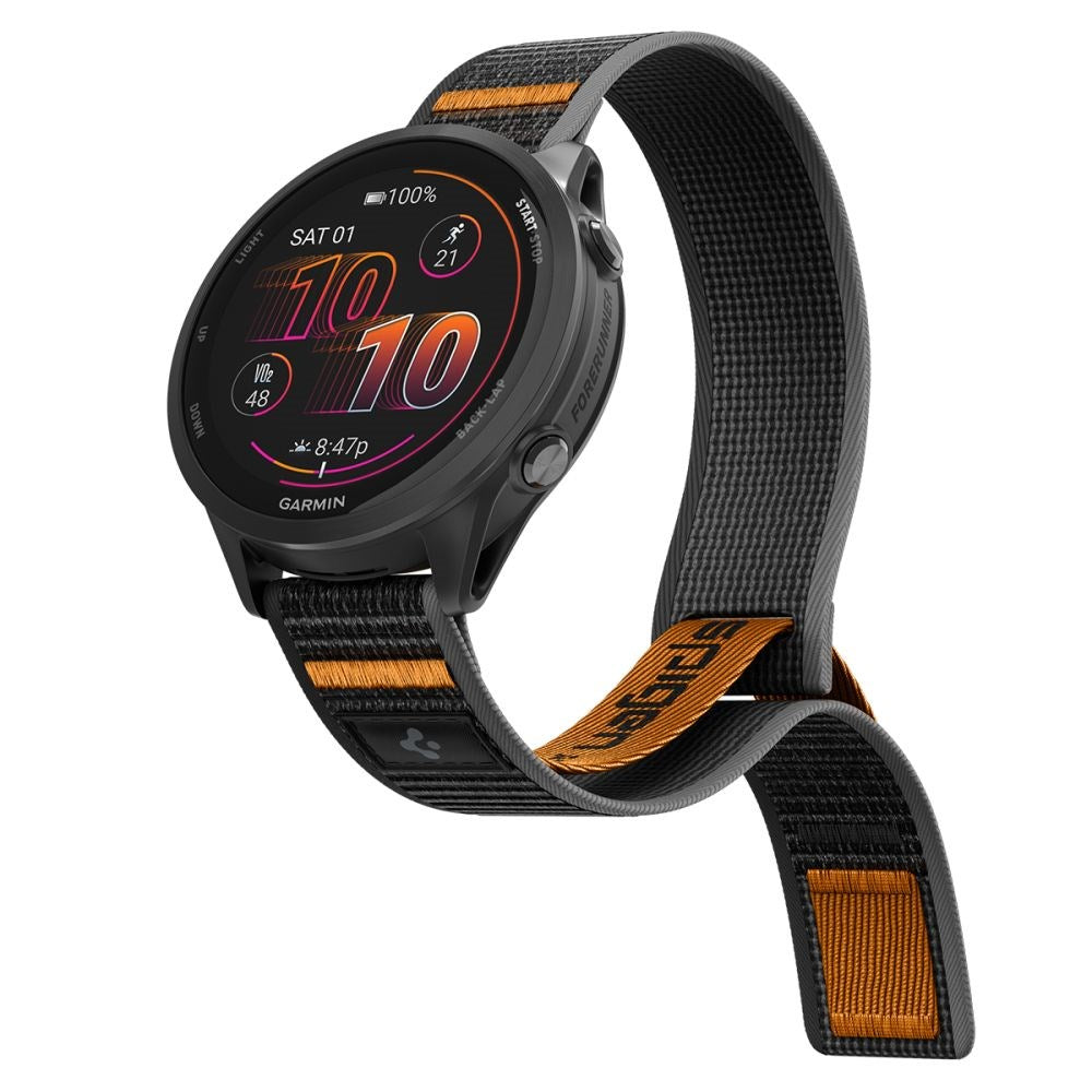 Spigen Athlex Air Universal Nylon Strap (22mm) - Black / Orange