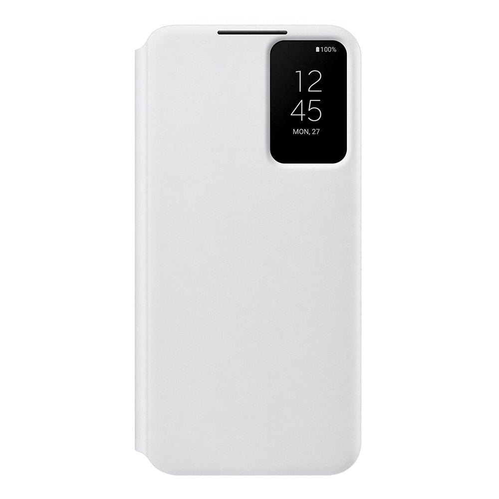 Original Samsung Galaxy S22+ (Plus) Smart Clear View Case - White (EF-ZS906CWEGEW)