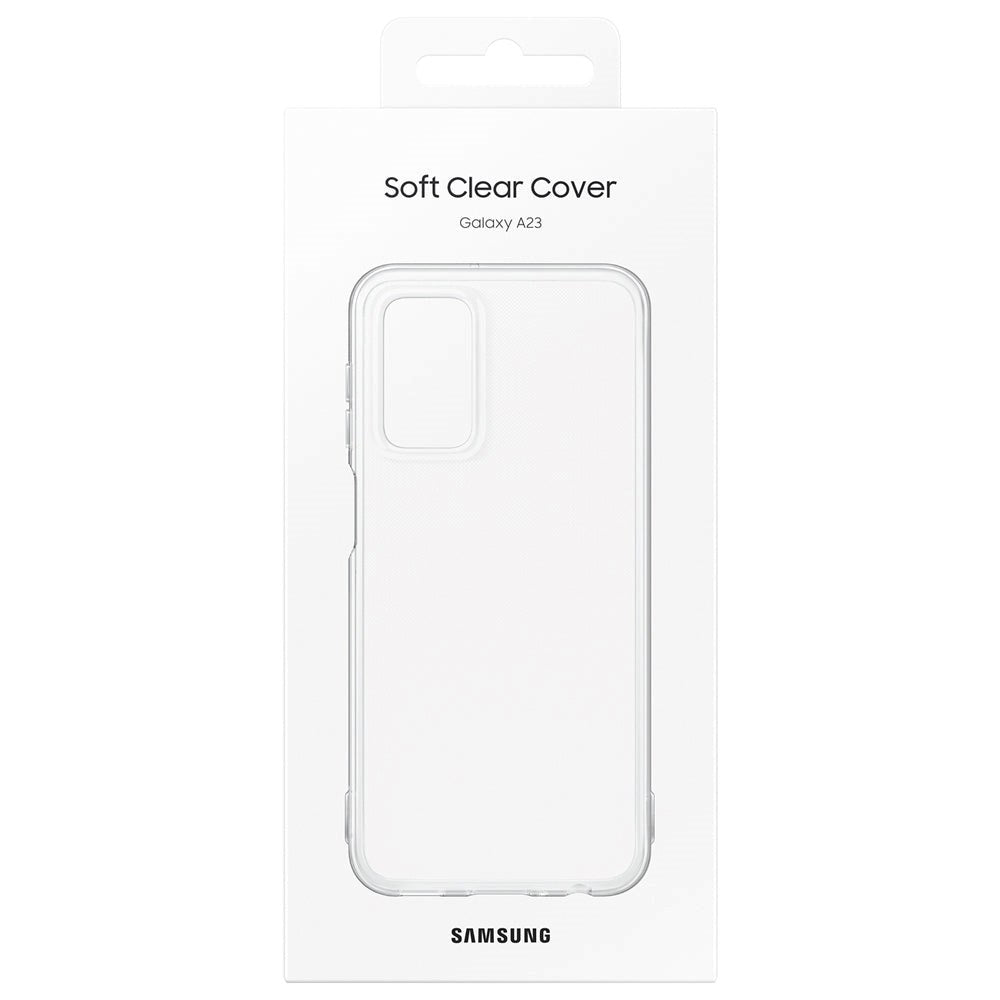 Original Samsung Galaxy A23 / A23 (5G) Soft Clear TPU Back Case EF-QA235TTEGWW - Transparent