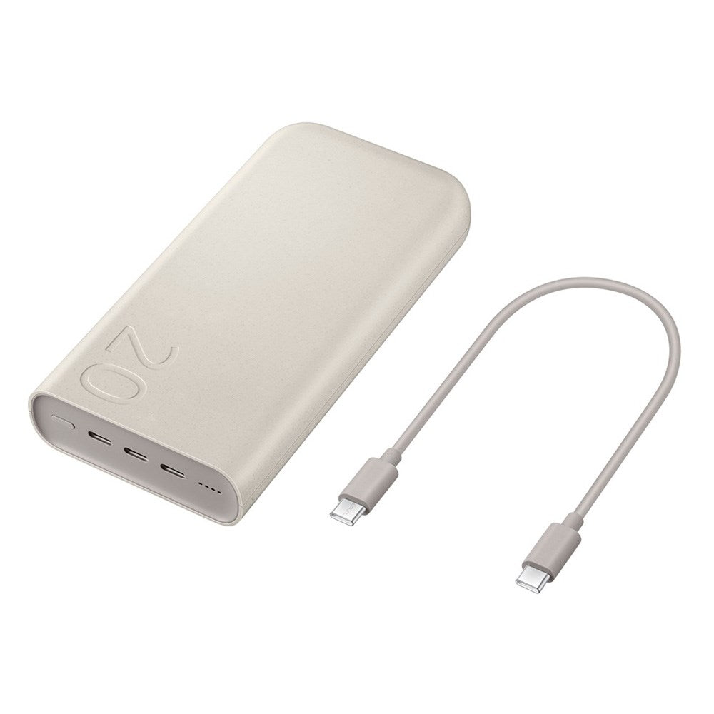 Samsung Battery Pack with 20.000 mAh Powerbank 45W and USB-C Cable 30cm - Beige