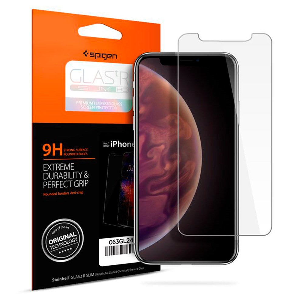 iPhone 11 Pro / X / Xs Spigen Glas.tr Slim HD Screen Protection - Case Friendly - Transparent