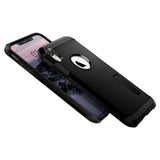 iPhone XR Spigen Tough Armor Hybrid Case with Kickstand - Black