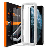 iPhone 11 Pro / X / Xs Spigen Alignmaster Glas.tR Screen Protection 2. Pcs - Case Friendly - Transparent