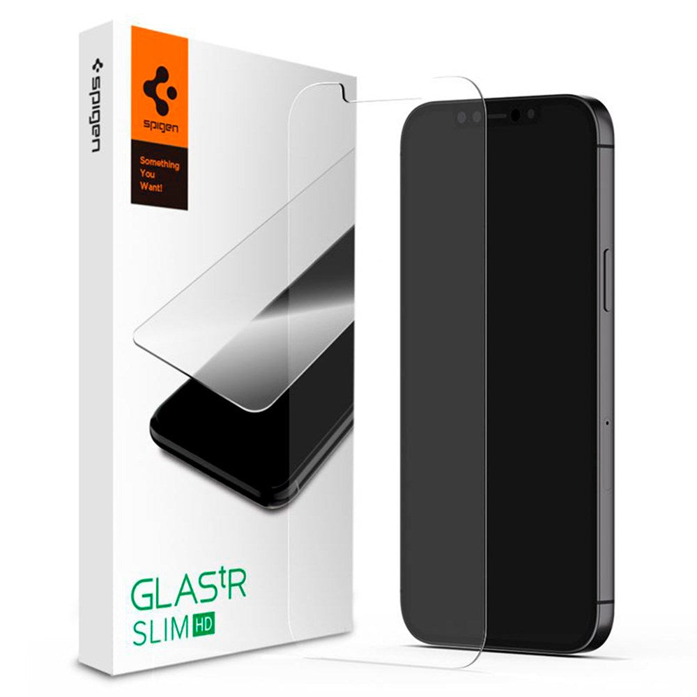 iPhone 12 / 12 Pro Spigen Glas.tr Slim HD Screen Protection - Case Friendly - Transparent