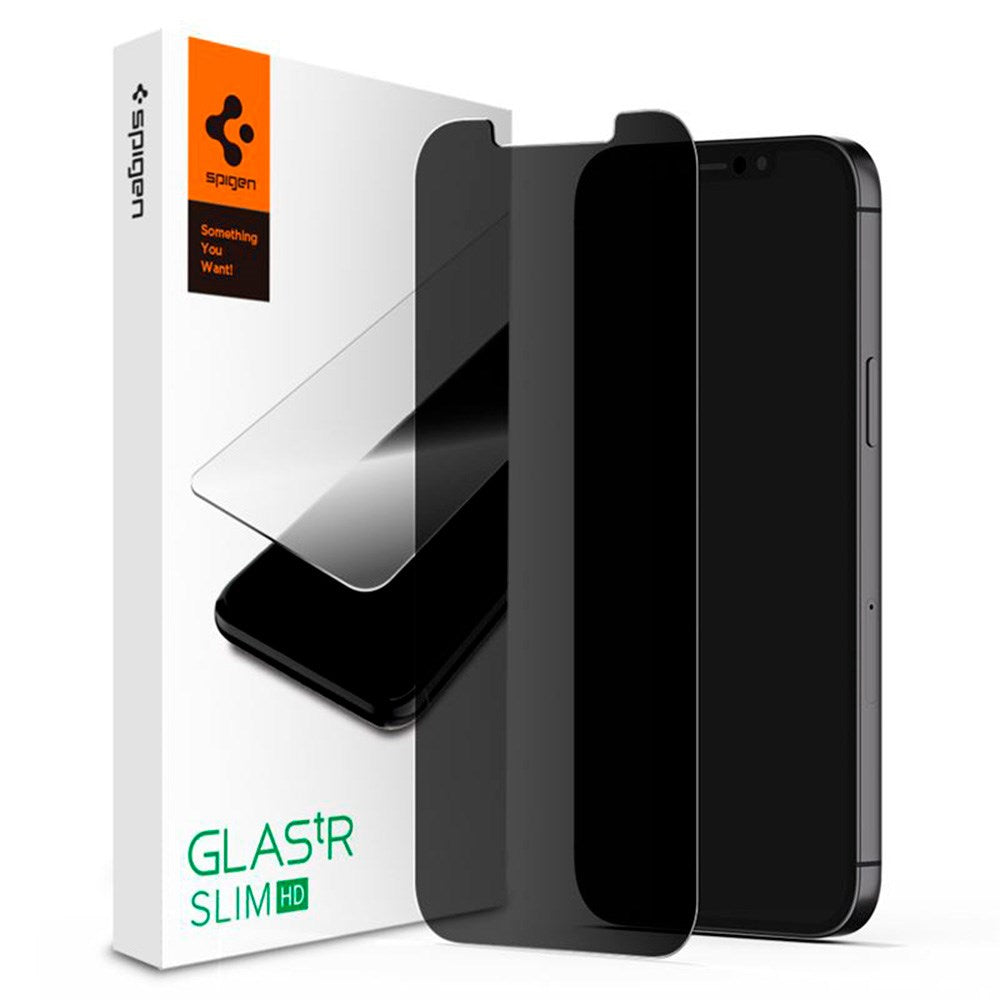 iPhone 12 / 12 Pro Spigen Glas.tr Slim HD Privacy Screen Protection - Case Friendly - Transparent