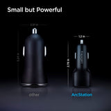 Spigen PowerArc ArcStation Car charger PD 65W with 2 x USB-C - Black