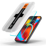 iPhone 13 Mini Spigen EZ Fit Glas.tR Screen Protection 2. Pcs - Case Friendly - Transparent