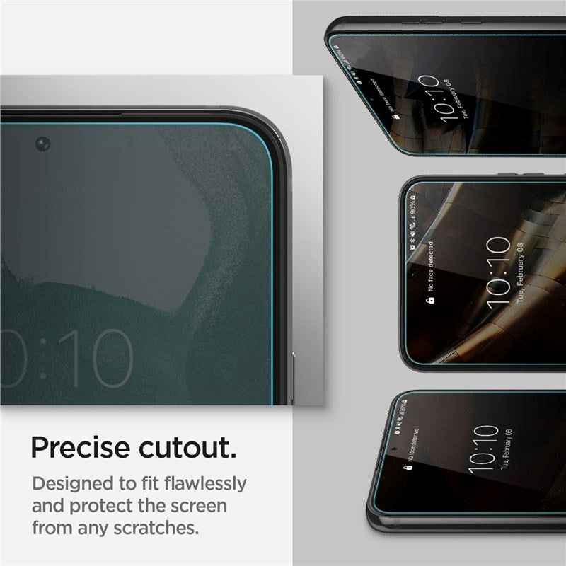 Samsung Galaxy S22+ (Plus) Spigen EZ Fit Glas.tR Screen Protection 2. Pcs - Case Friendly - Transparent