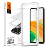 Samsung Galaxy A33 (5G) Spigen Alignmaster Glas.tR Screen Protection 2. Pcs - Case Friendly - Transparent