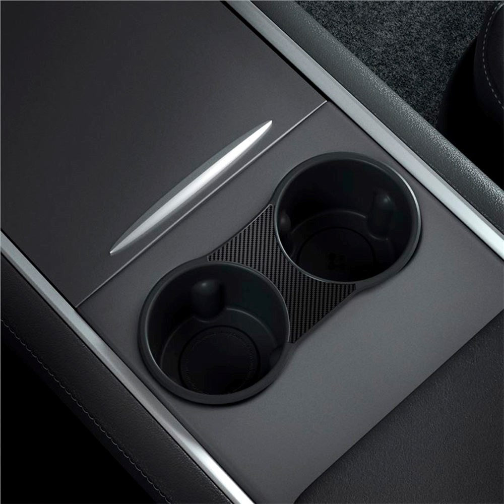 Spigen Plastic Cup Holder Insert for Tesla Model 3 (2021) / Model Y (2021) - Black