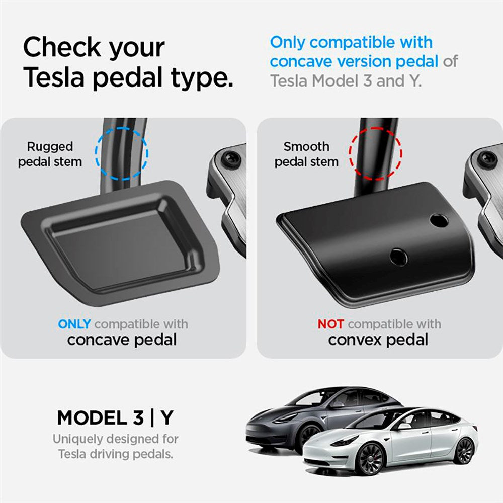 Tesla Model 3 / Y Spigen Non-Slip Performance Cover for Accelerator & Brake Pedal - Silver