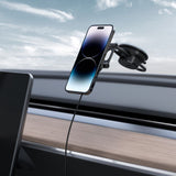 Spigen OneTap Pro 3 Car Holder for Dashboard & Windshield w. Wireless Charging - MagSafe Compatible - Black