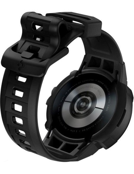 Samsung Galaxy Watch 4 (44mm) SPIGEN Rugged Armor Pro Case - Plastik Cover m. Rem - Charcoal Gray (DEMO)