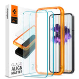 Nothing Phone (1) Spigen Alignmaster Glas.tR Screen Protection 2. Pcs - Case Friendly - Transparent