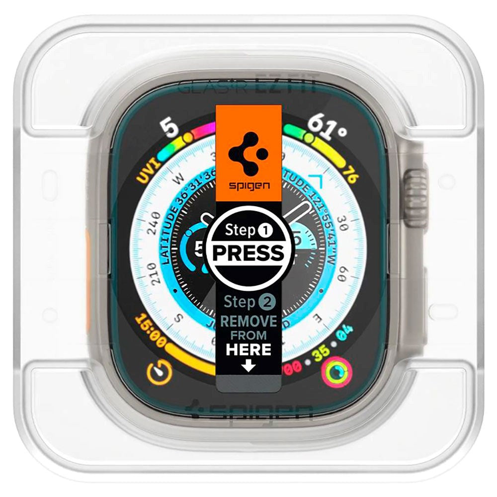 Spigen Apple Watch Ultra 1 / 2 (49mm) EZ Fit Glass Screen Protector - 2-Pack - Transparent