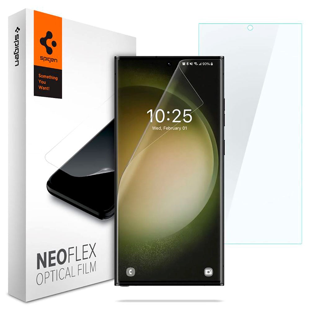 Samsung Galaxy S23 Ultra Spigen NeoFlex Screen Protector in Plastic - 2-Pack - Transparent