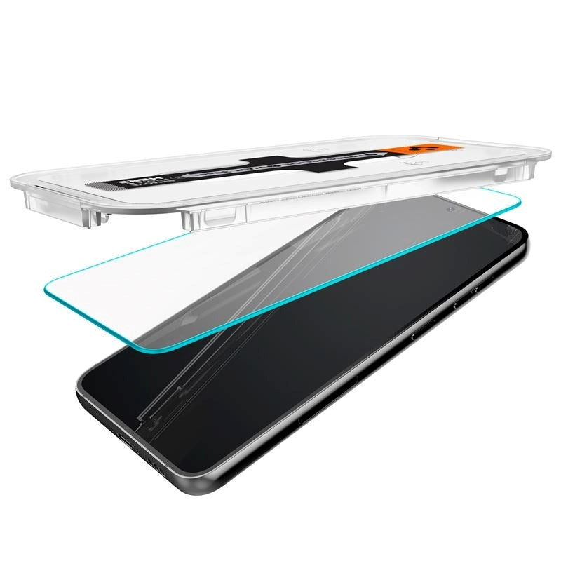 Samsung Galaxy S23 Spigen EZ Fit Glas.tR Screen Protection 2. Pcs - Case Friendly - Transparent