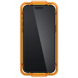 iPhone 15 Pro Spigen Glass tR AlignMaster Screen Protector Glass - 2 pcs - Transparent / Black Edge