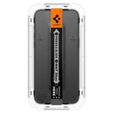 iPhone 15 Spigen EZ Fit Glas.tR Screen Protection 2. Pcs - Case Friendly - Black Edge