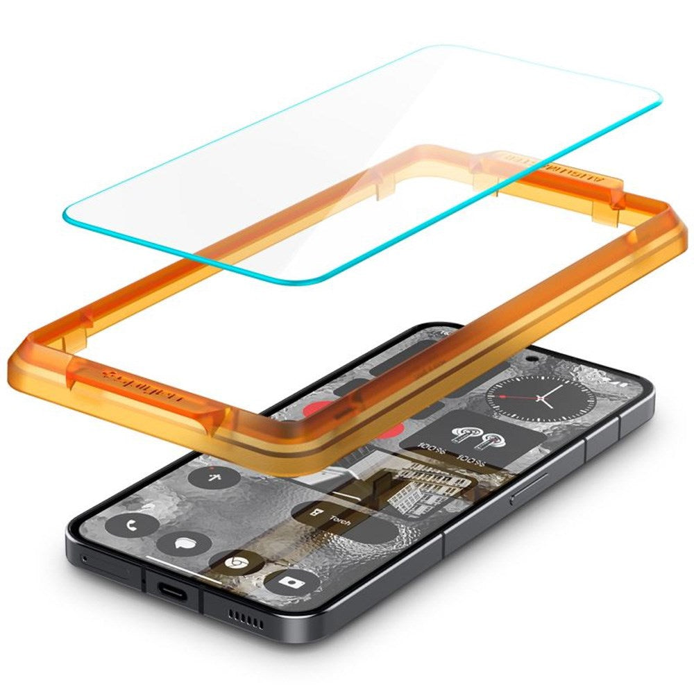 Nothing Phone (2) Spigen AlignMaster Glass tR Screen Protection - 2 pcs - Case Friendly - Transparent