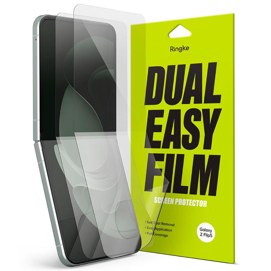 Ringke Samsung Galaxy Z Flip 4 / 5 Dual Easy Protective Film - Full Fit - 2 pack - Transparent