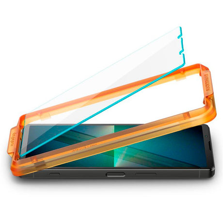 Sony Xperia 5 V Spigen Alignmaster Glas.tR Screen Protection 2. Pcs - Case Friendly - Transparent