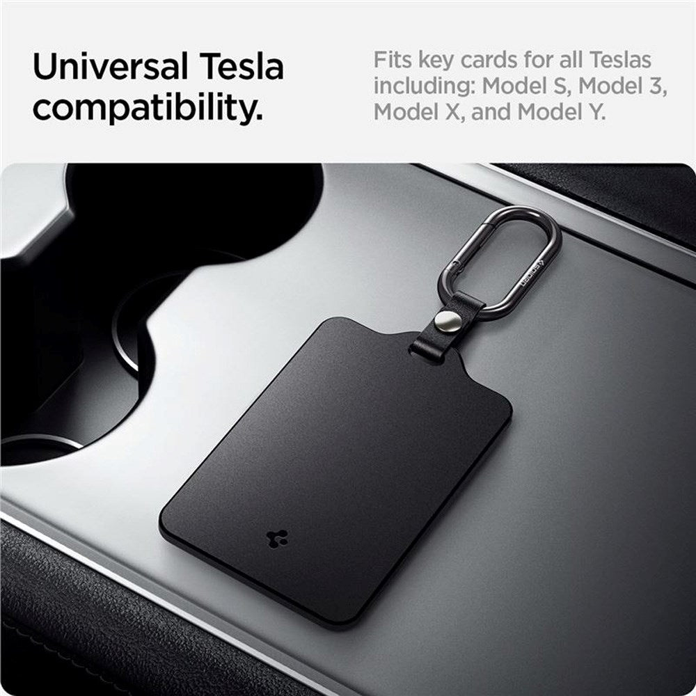 Spigen - Tesla Key Card Holder with Carabiner - 2-Pack - Black