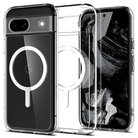 Google Pixel 8a Spigen Ultra Hybrid Case - MagSafe Compatible - Transparent / Black