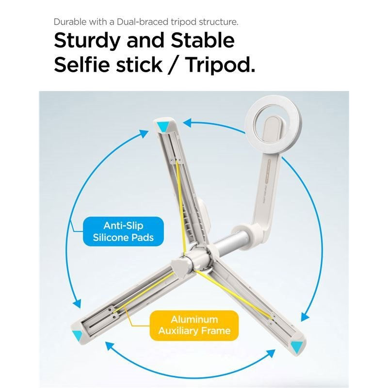 Spigen Tripod Selfie Stick - MagSafe Compatible - White
