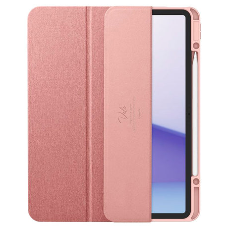 iPad Air 13" (2024) Spigen Urban Fit Fabric Case w. Pen Holder - Rose Gold