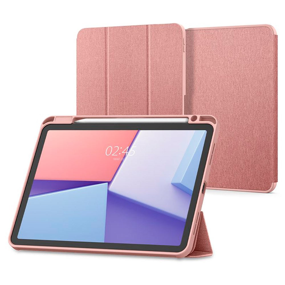 iPad Air 11" (2024) Spigen Urban Fit Fabric Case w. Pen Holder - Rose Gold