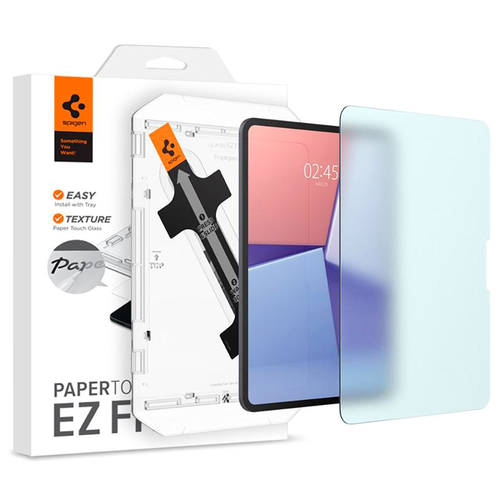 iPad Pro 11" (2024) Spigen Paper Touch EZ Fit Glas.tR Screen Protection - Case Friendly - Transparent