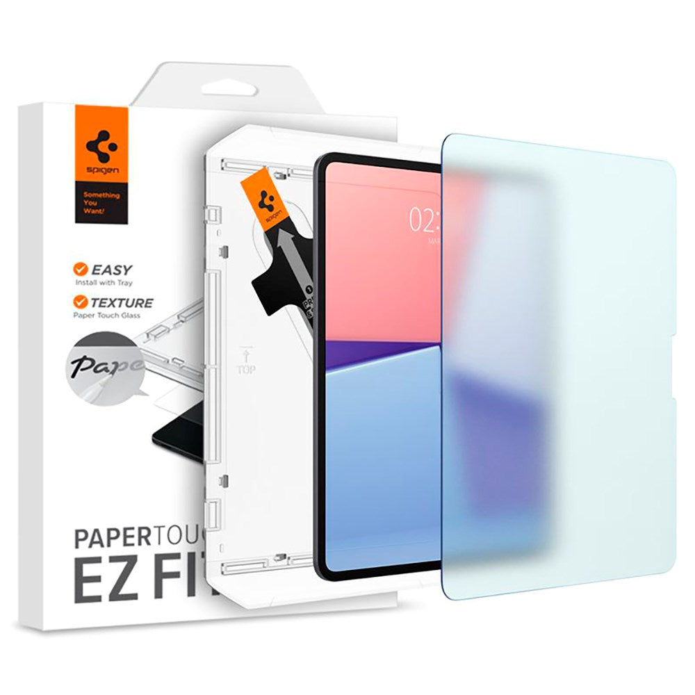 iPad Pro 13" (2024) Spigen Paper Touch EZ Fit Glas.tR Screen Protection - Case Friendly - Transparent