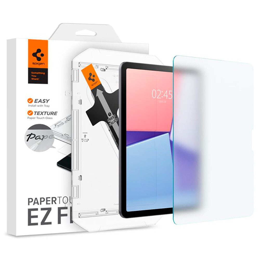 iPad Air 11" (2024) Spigen Paper Touch EZ Fit Glas.tR Screen Protection - Case Friendly - Transparent